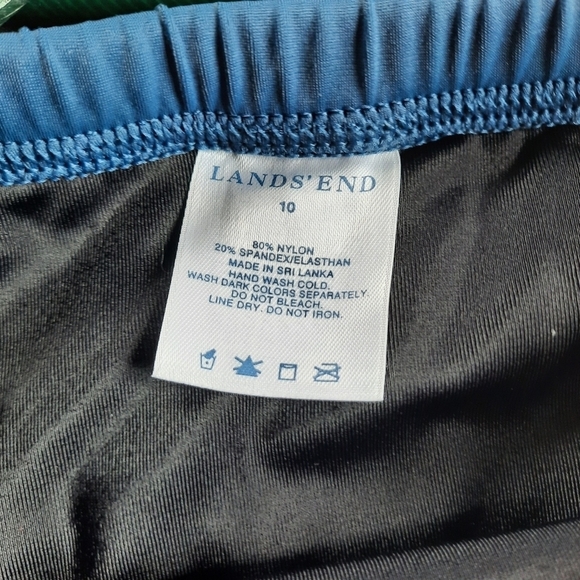 Lands' End Tummy Control Swim Skirt Swim Bottoms navy blue #346779 size 10 - Picture 6 of 7
